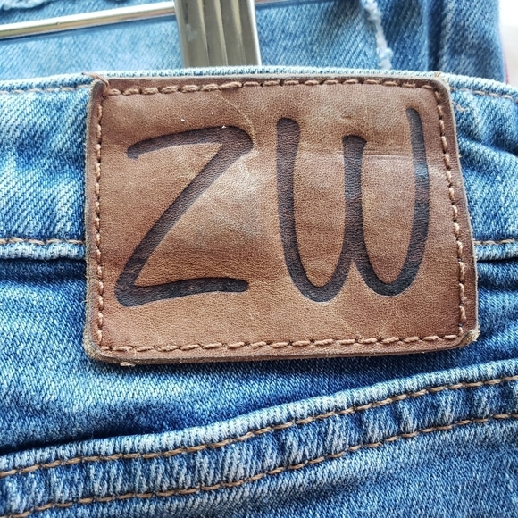 Zara Patched Jeans Size 4 - Picture 3 of 5